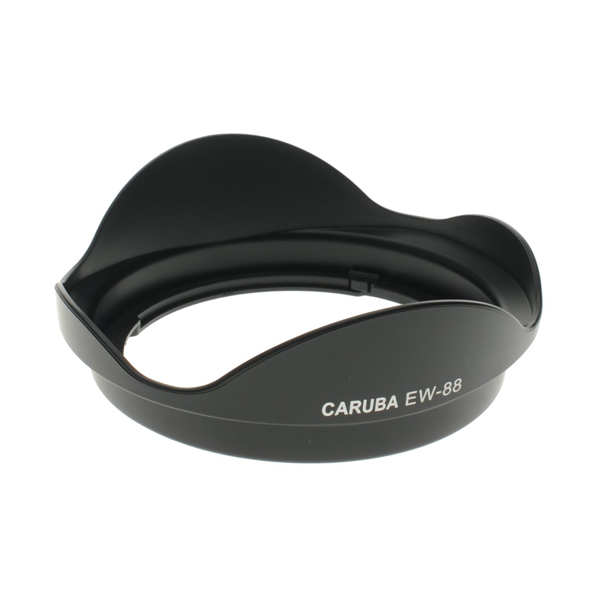 Caruba EW-88 Schwarz - Schrägansicht der schwarzen Gegenlichtblende CARUBA EW-88