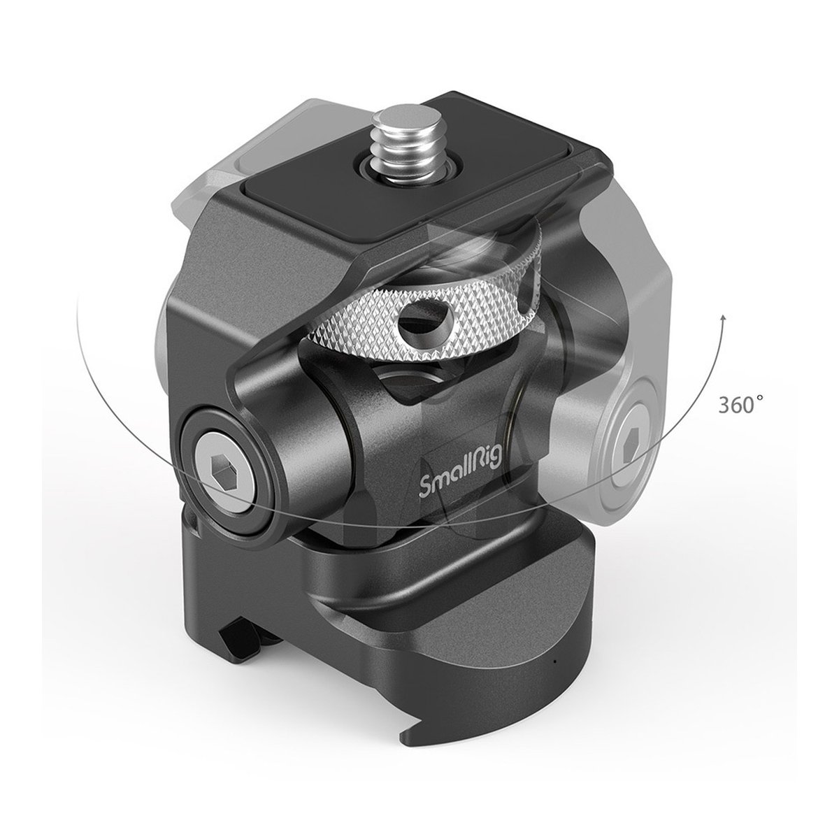 SmallRig 2906B Monitorhalterung mit NATO-Klemme - Detailansicht SmallRig Gelenkarm mit 360° Rotationsfunktion