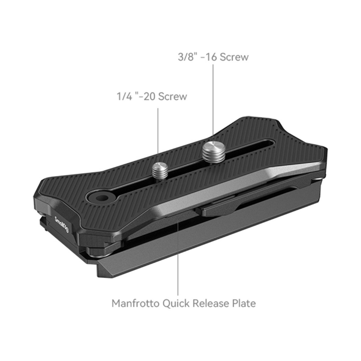 SmallRig 3912 Schnellwechselplatte Multifunktional (Manfrotto-Typ) - Produktdetails: Manfrotto Schnellwechselplatte mit 1/4"-20 und 3/8"-16 Schrauben