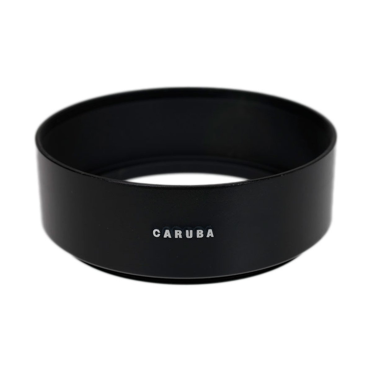 Caruba Metall Standard 82mm - Frontansicht Caruba Sonnenblende mit Logo