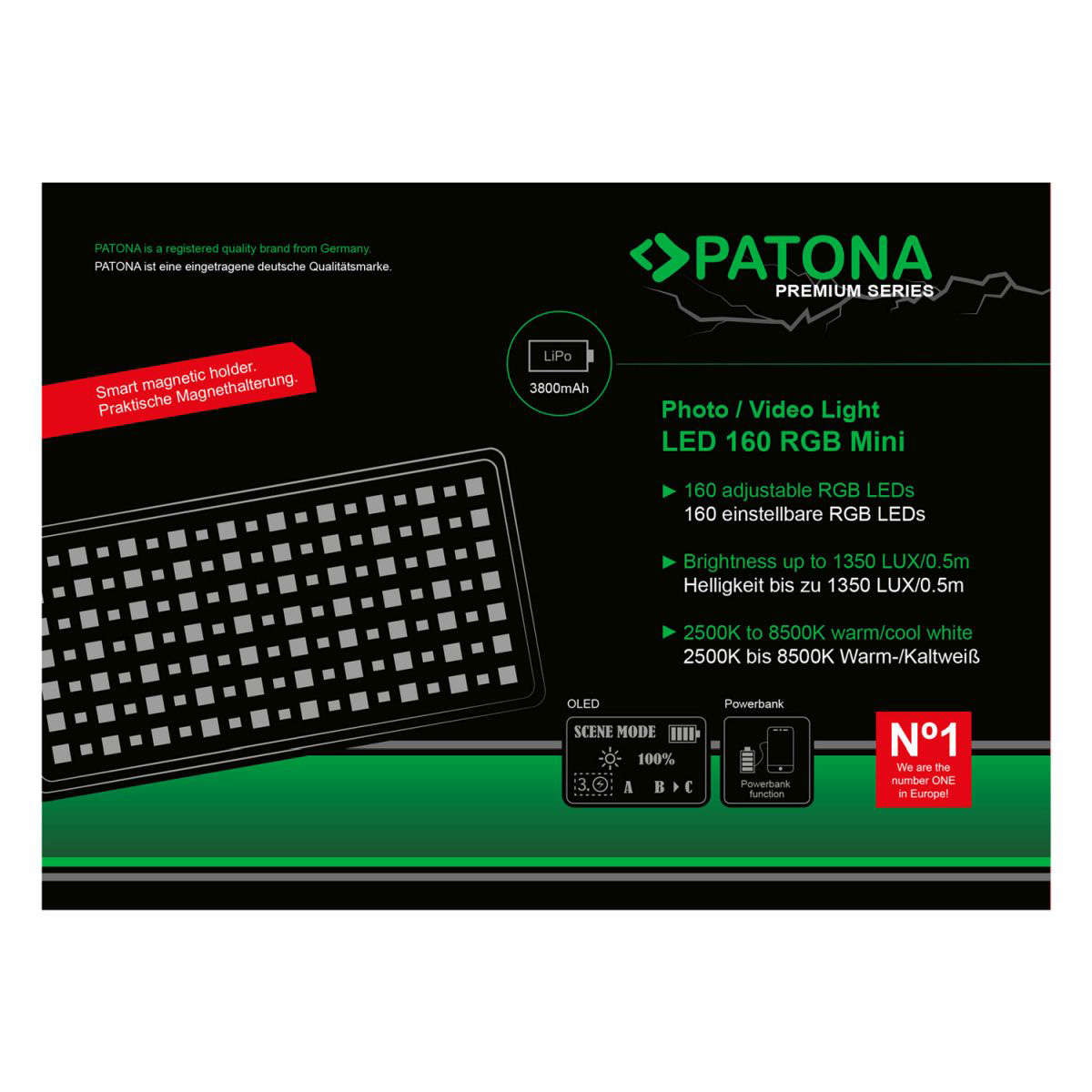 PATONA Premium LED Foto- und Videolicht