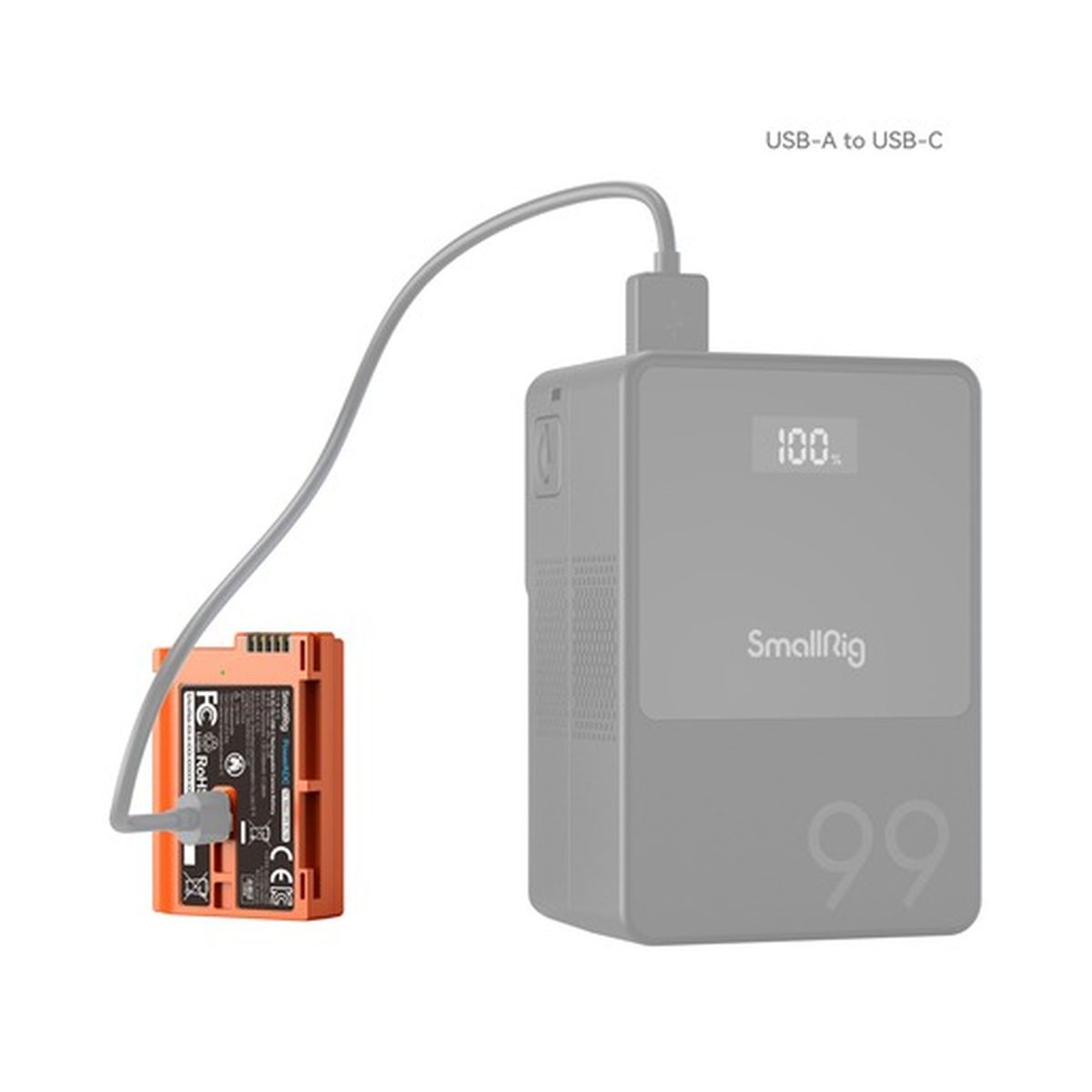 SmallRig 4966 EN-EL15c USB-C wiederaufladbarer Kamera-Akku Orange