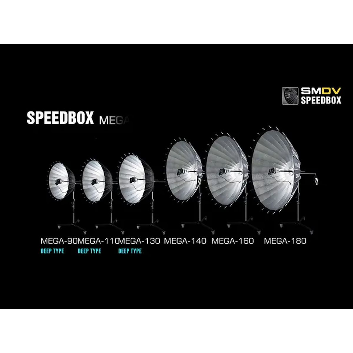 SMDV Speedbox Mega-130 Deep Softbox 130cm Silver Bowens Mount