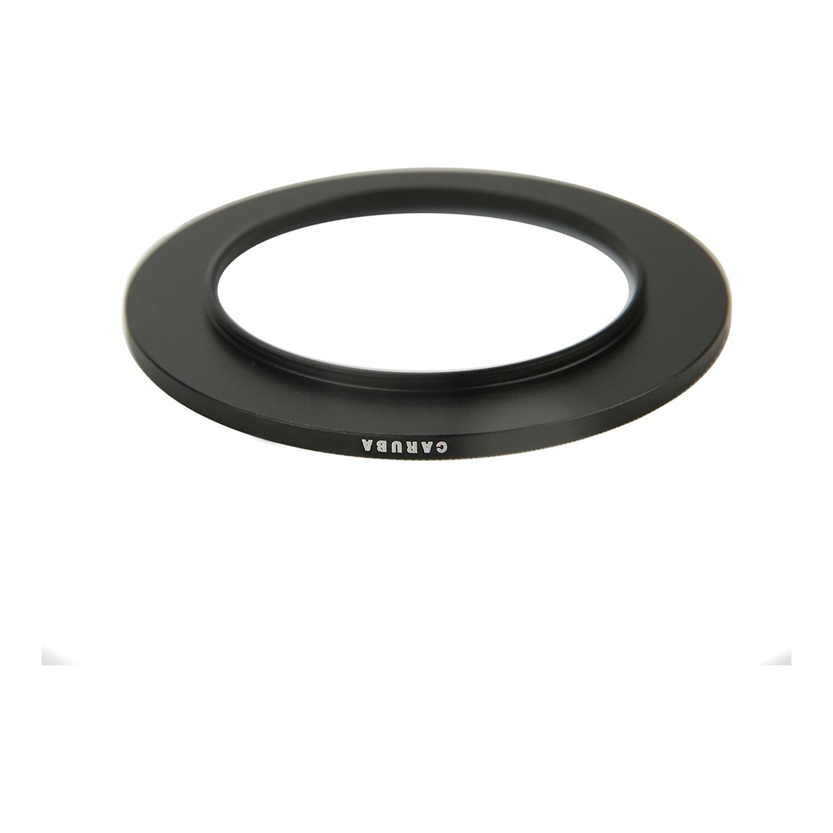Caruba Step-up/down Ring 62mm - 72mm - DETAILANSICHT: SCHWARZER CARUBA OBJEKTIVADAPTERRING MIT AUFSCHRIFT