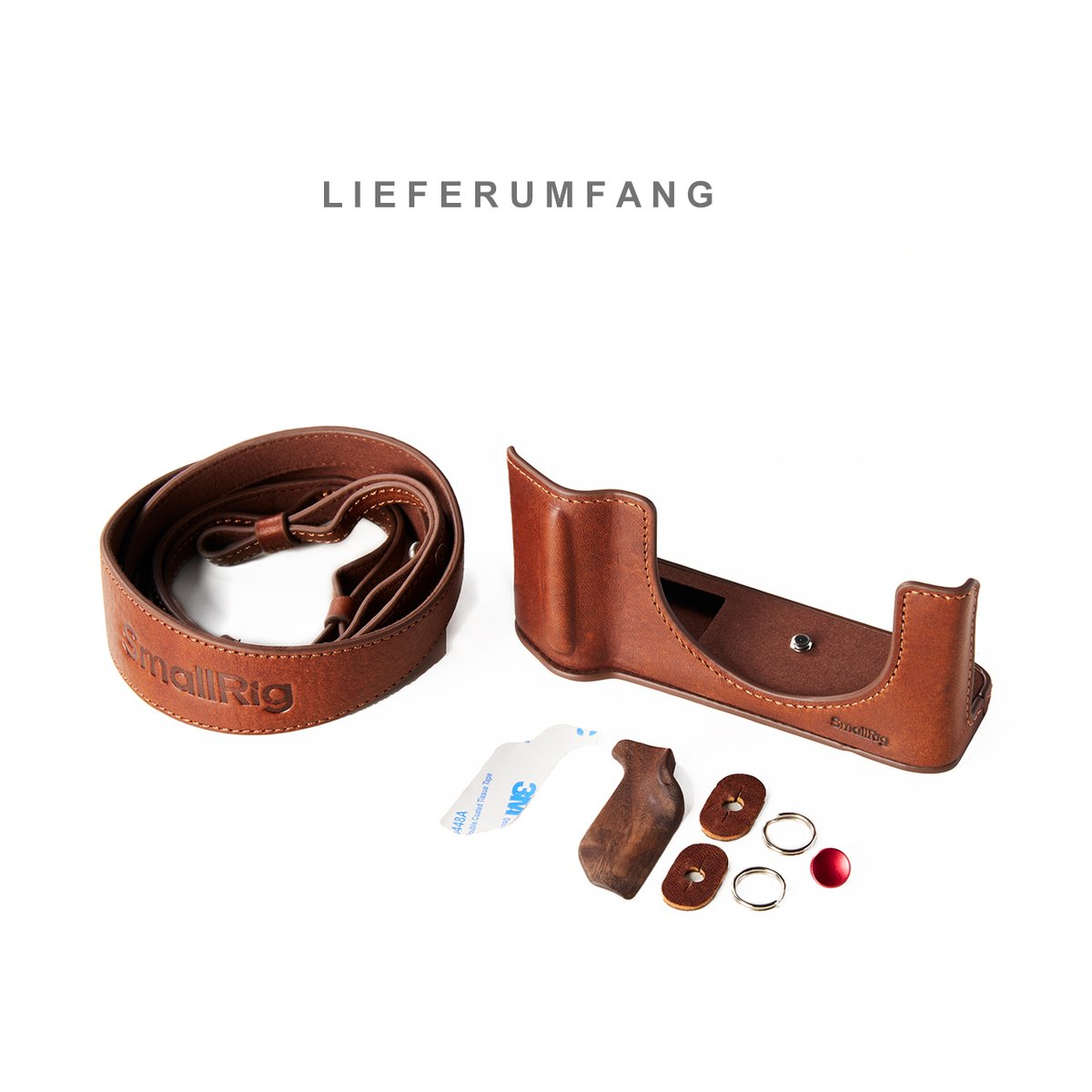 SmallRig 5268 Leather Case Kit brown for Fujifilm GFX100RF - Lieferumfang