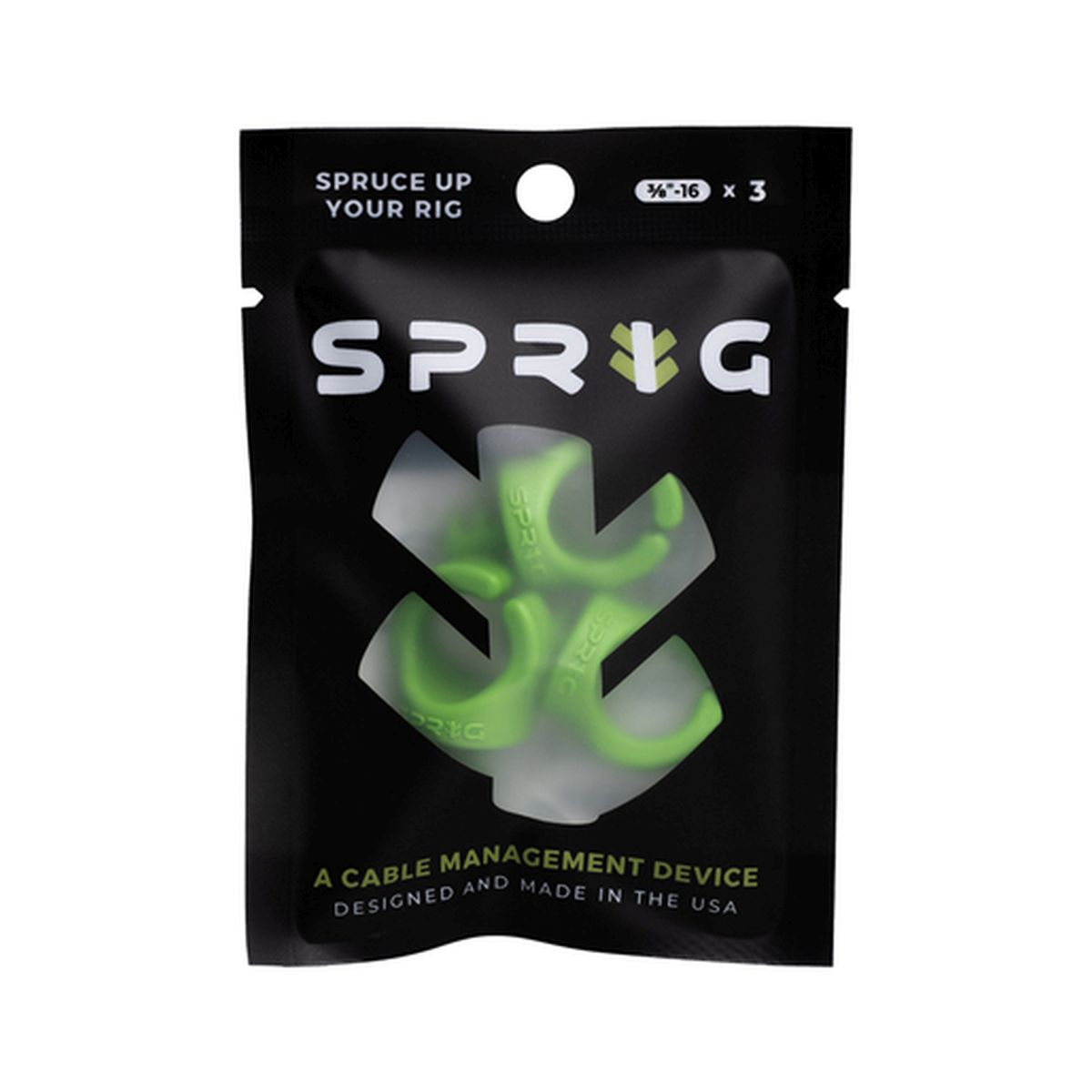 Sprig 3er Pack Green (3/8"-16) Kabel- Management