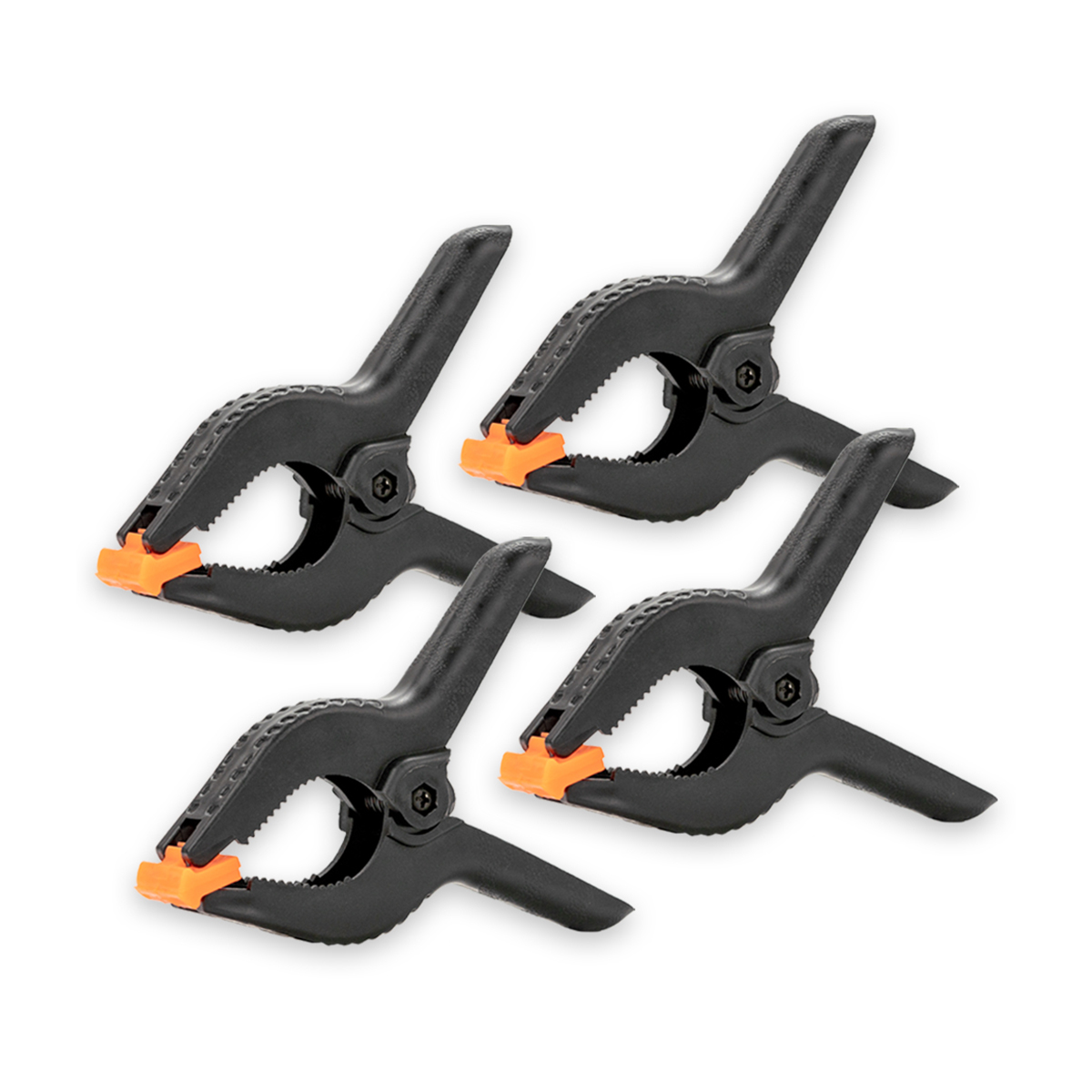 Caruba Hintergrundklemme M 4er Set Orange