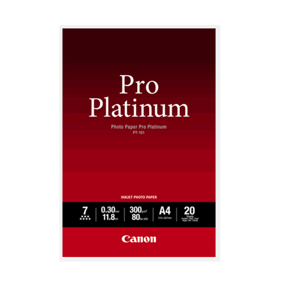 Canon Pro Platinum PT-101 A4 Premium Fotopapier 20 Blatt 300g/m² glossy