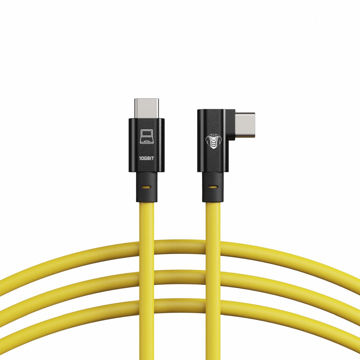 CobraTether USB-C zu USB-C (90°) 10 Gbit/s 10m  Gelb