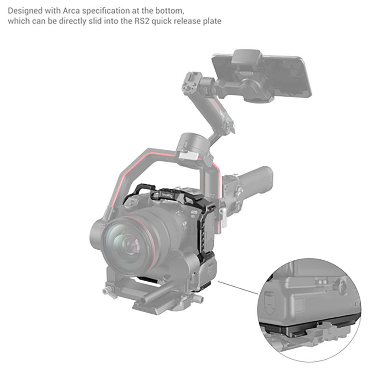 SmallRig 3464B Cage für Canon EOS R5/R6/R5C/R6 Mark II mit BG-R10 Batteriegriff