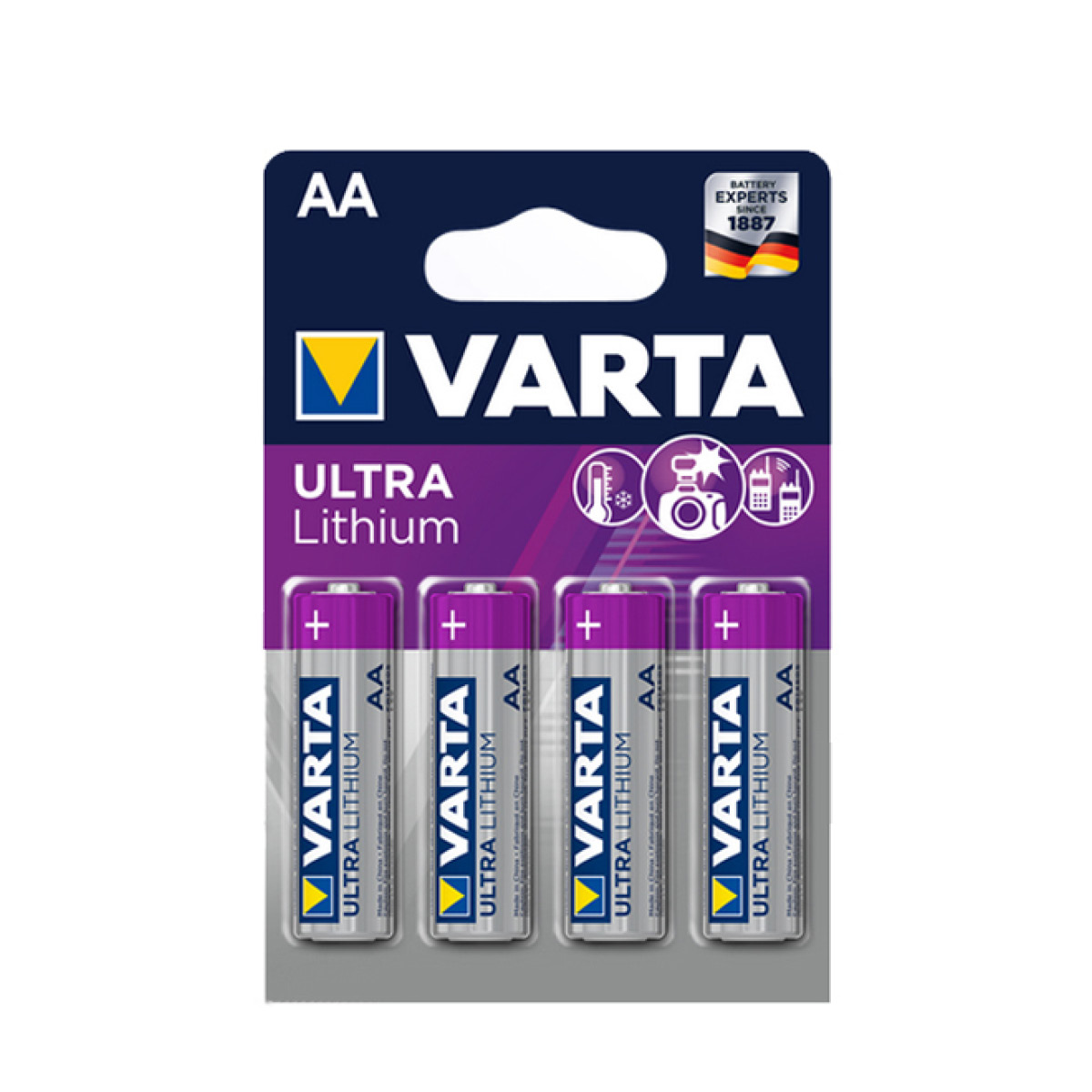 Varta Ultra Lithium Mignon N AA 4er Batterie Varta Ultra Lithium Mignon N AA 4er Batterie
