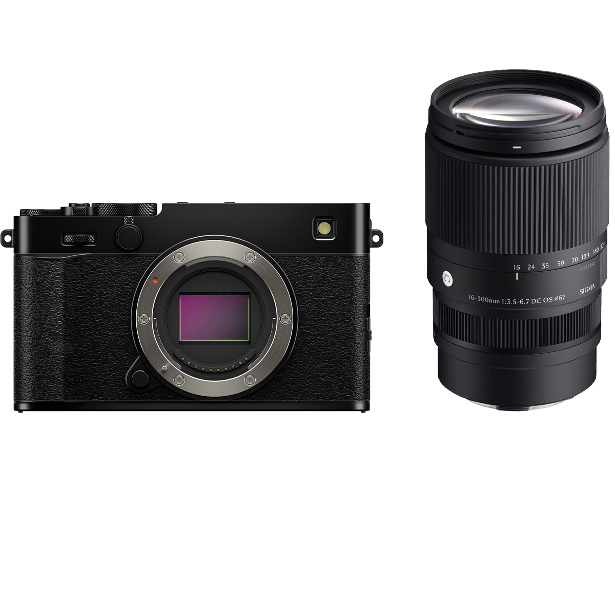 Fujifilm X-E5 Gehäuse Schwarz + Sigma 16-300 mm 1:3,5-6,7 DC OS (C) Fujifilm X-Mount Fujifilm X-E5 Schwarz mit Sigma 16-300 mm 1:3,52-6,7