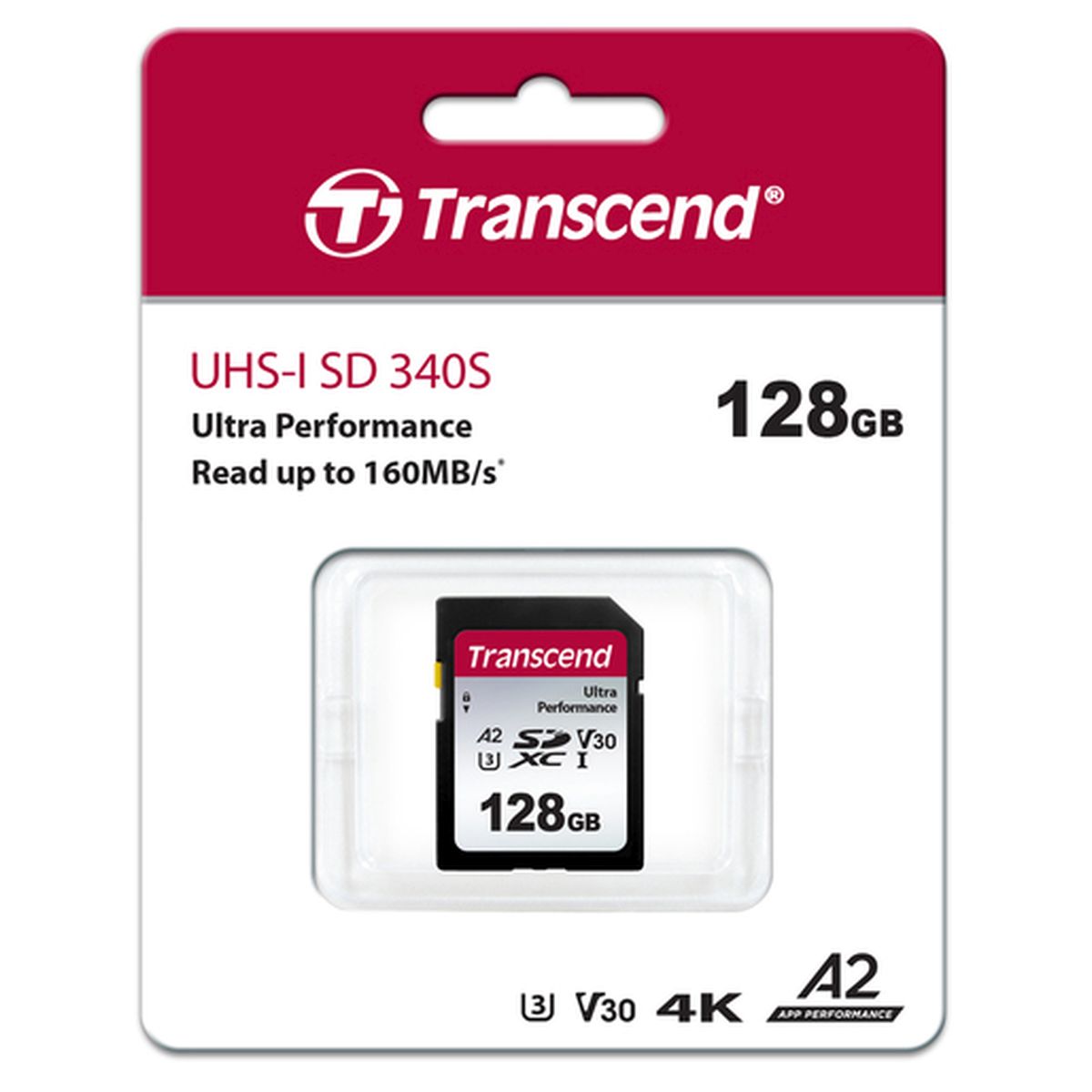 Transcend 128 GB SDXC-Karte 340S UHS-I U3 V30 A2 160/90MB/s