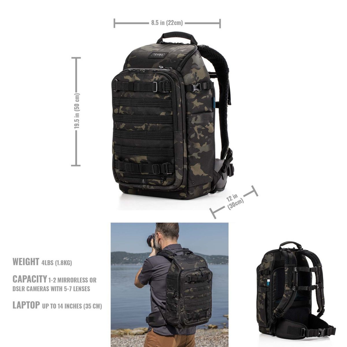 Tenba Axis V2 20L Rucksack Multicam Black