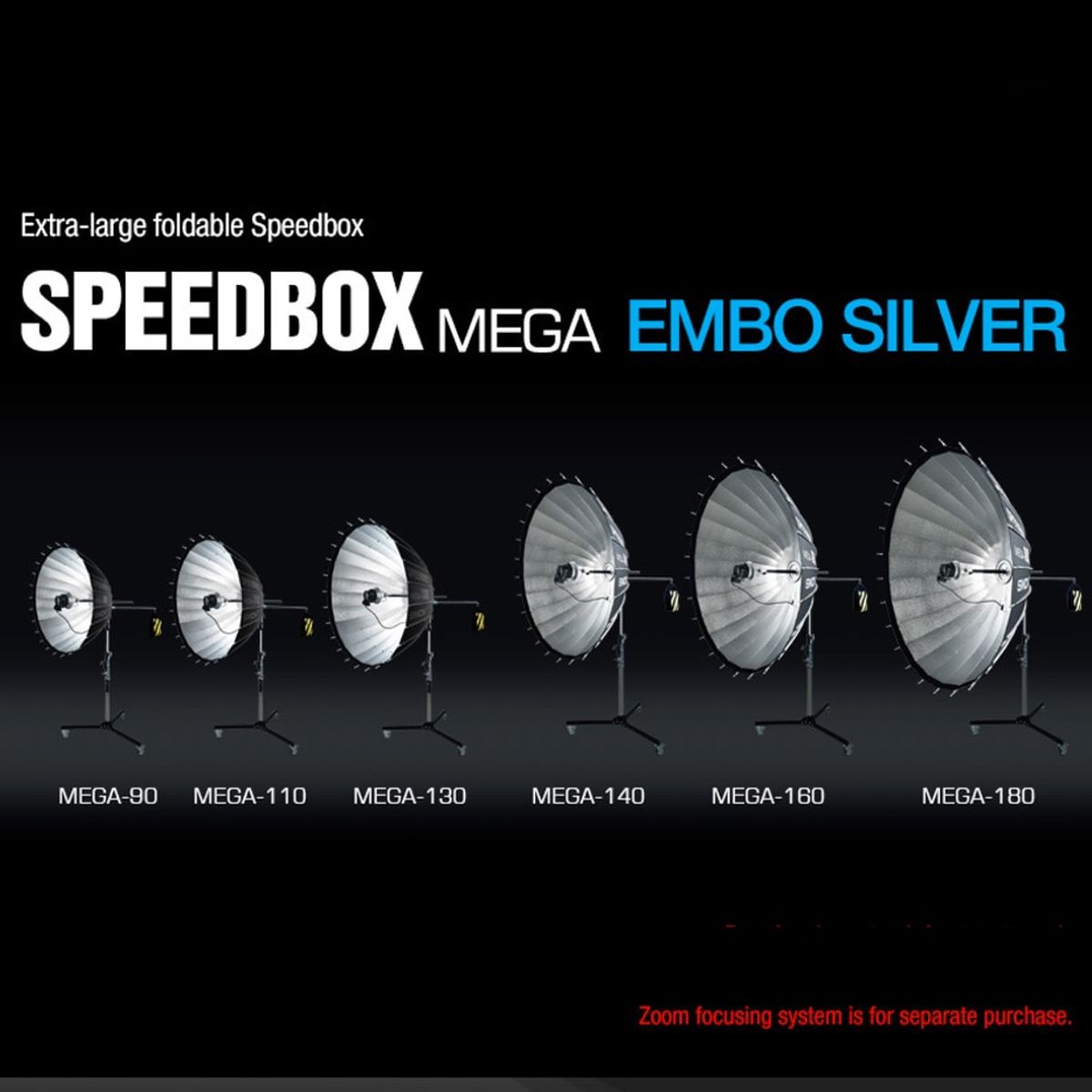 SMDV Speedbox Mega-110 Deep Softbox 110cm Silver Bowens Mount