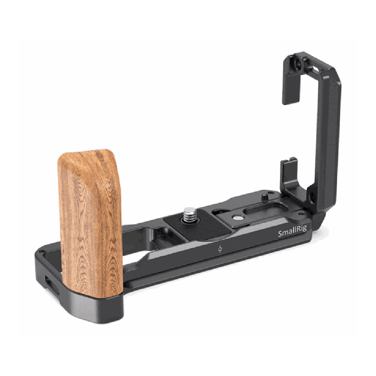 SmallRig LCF2811 L-Bracket für Fujifilm X-T4 - SmallRig Kamera-L-Halterung mit Holzgriff, Schrägansicht von vorne. SmallRig LCF2811 L-Bracket für Fujifilm X-T4 - SmallRig Kamera-L-Halterung mit Holzgriff, Schrägansicht von vorne.