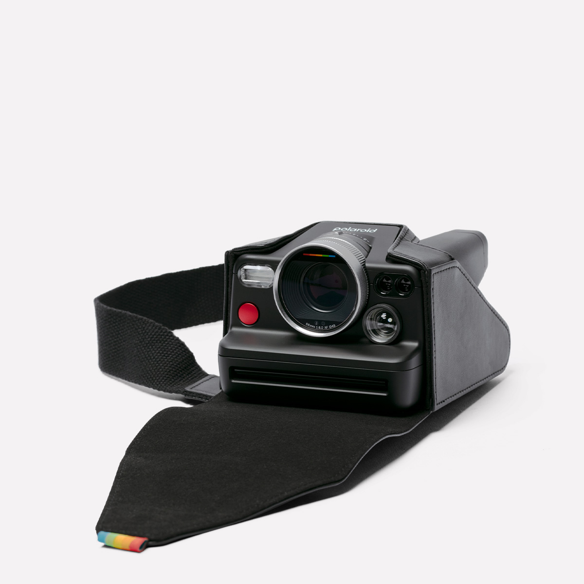 Polaroid Premium Schultertasche mit der Polaroid I-2 von vorne