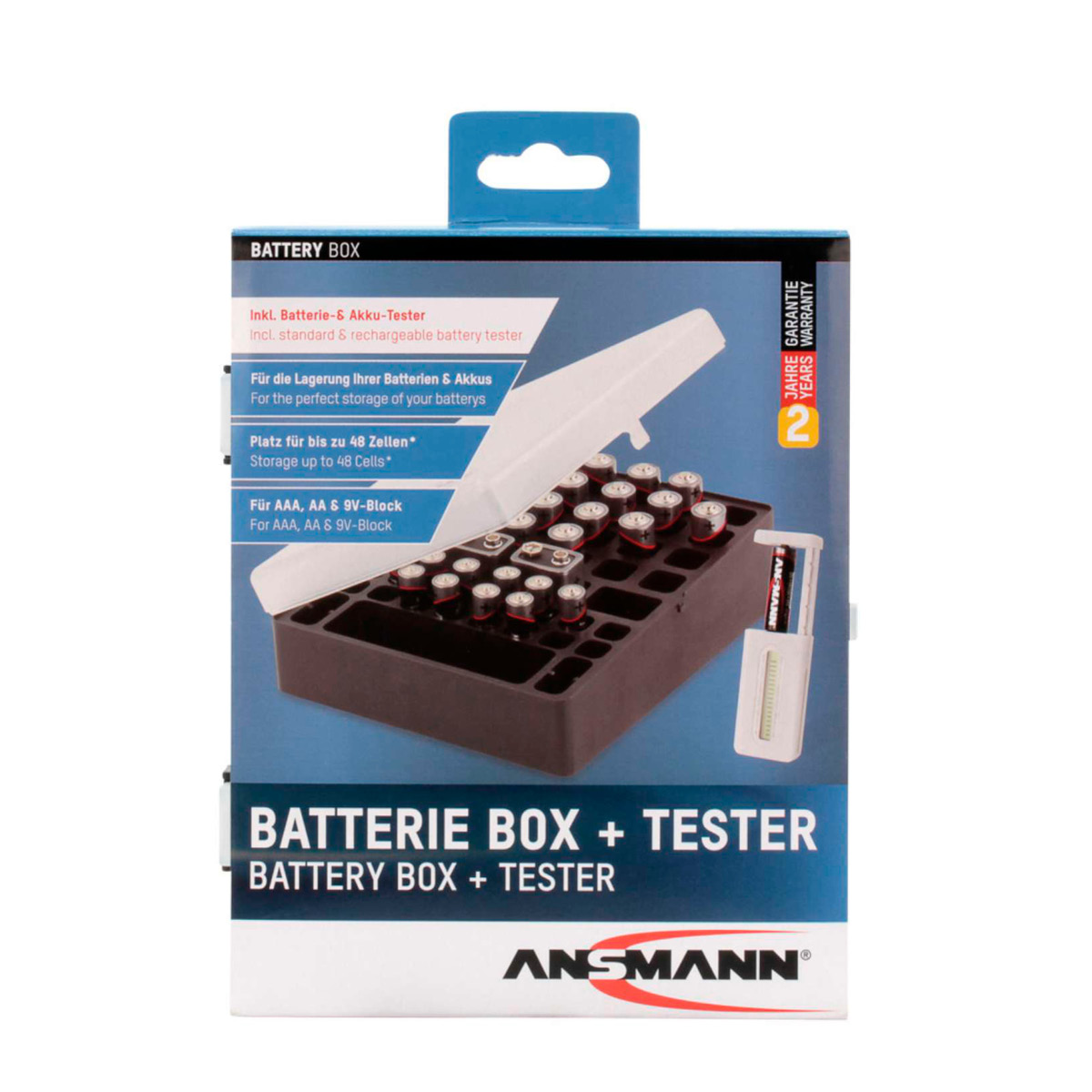 Ansmann Batteriebox 48 + Batterientester