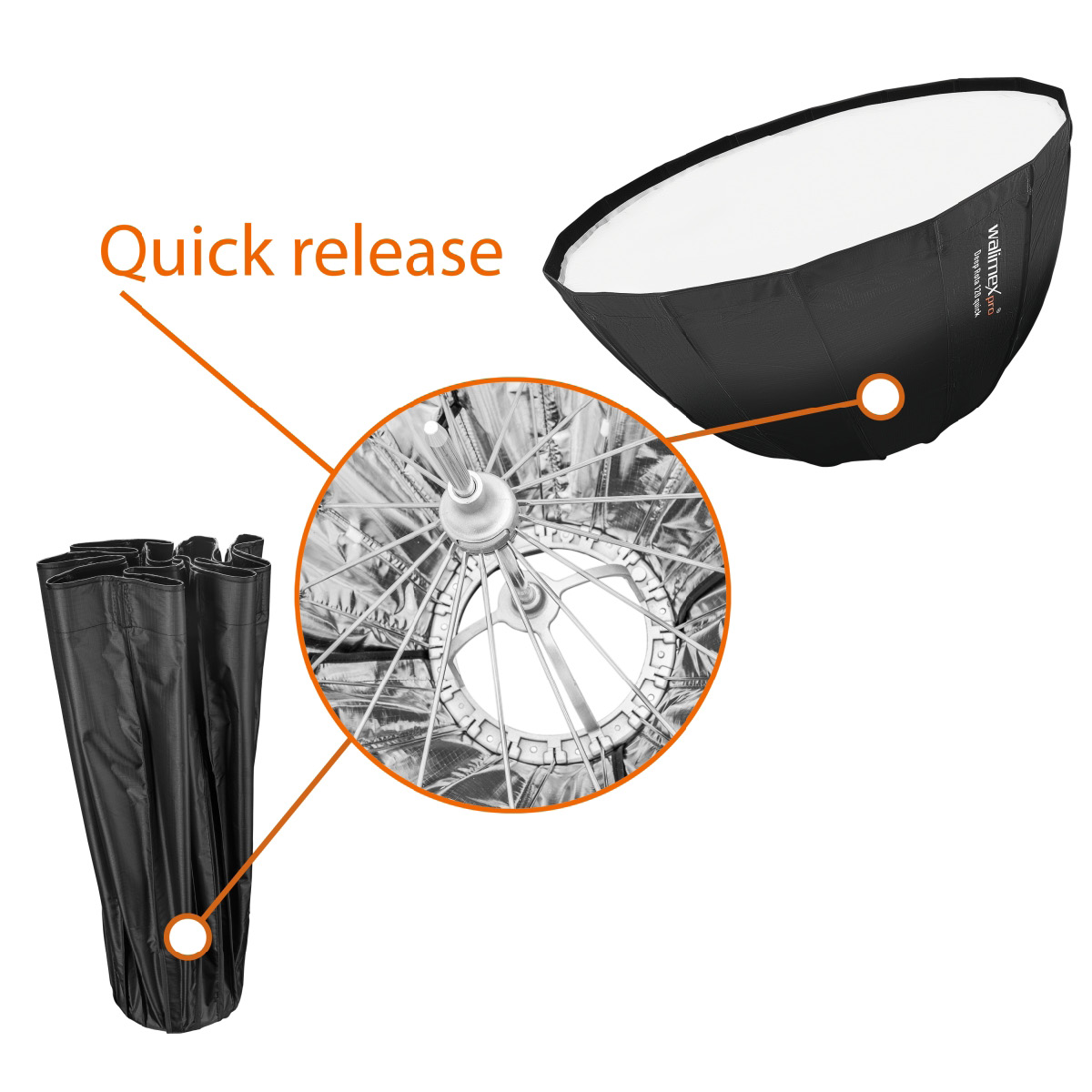 Walimex Pro SL Deep Rota Softbox QA120 Visatec