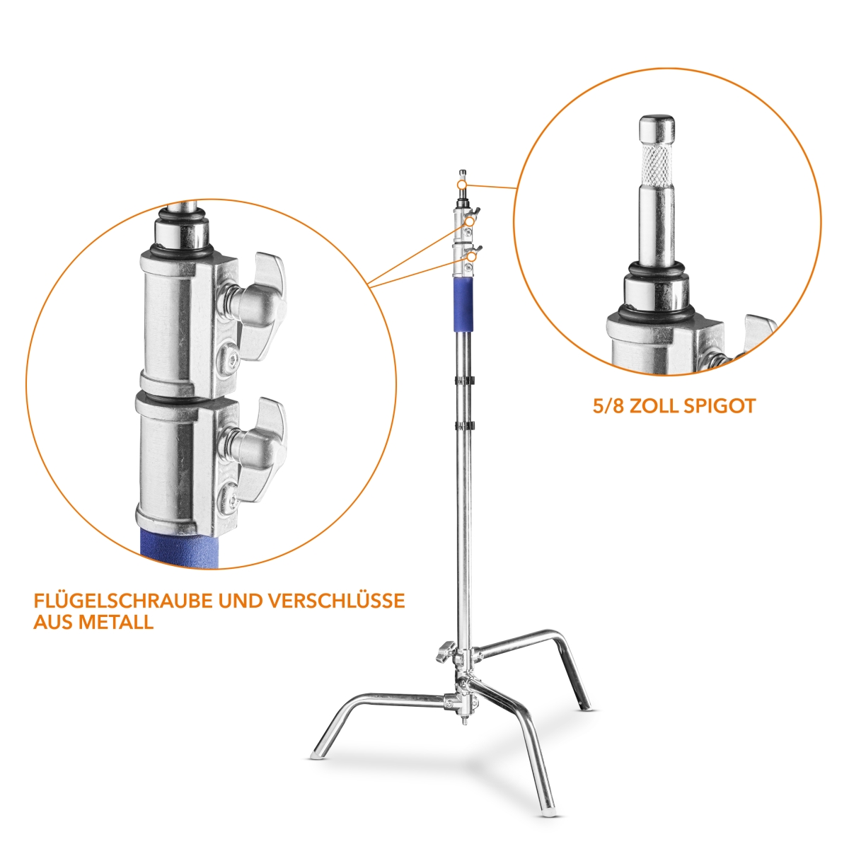 Walimex pro Lampenstativ mit verstellbarem Fuß, 320 cm