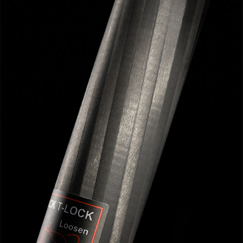 Rollei C5i und C6i Carbonstativ: Carbonrohr-Detail mit Twist-Lock Drehverschluss
