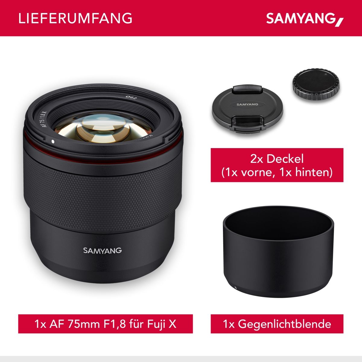 Samyang AF 75 mm 1:1,8 für Fuji X