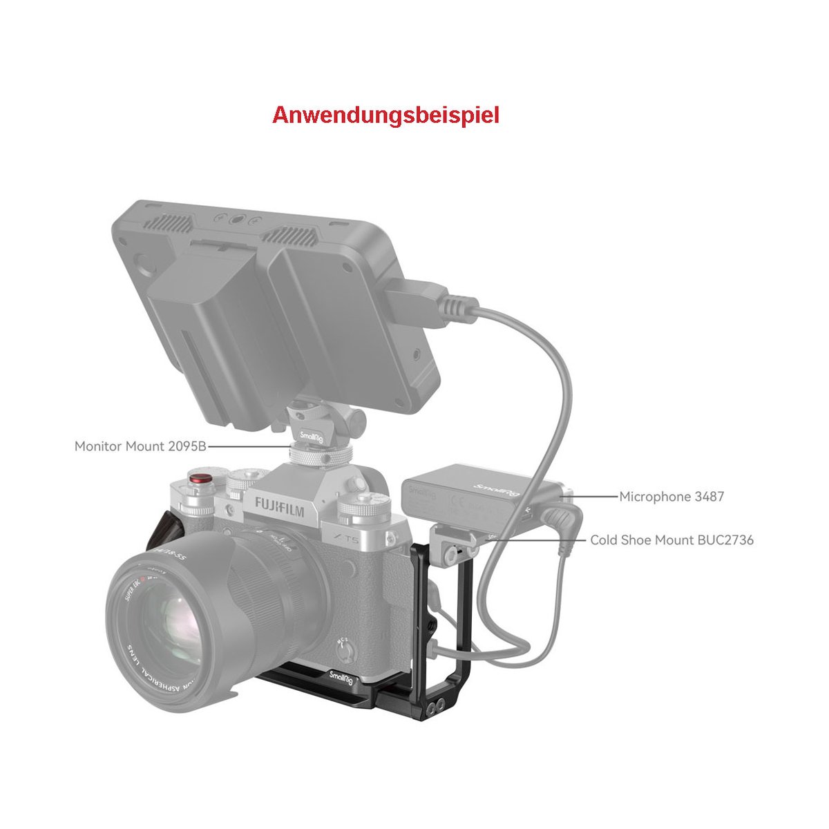 SmallRig 4137 L-Bracket f. Fujifilm X-T5 - Anwendungsbeispiel