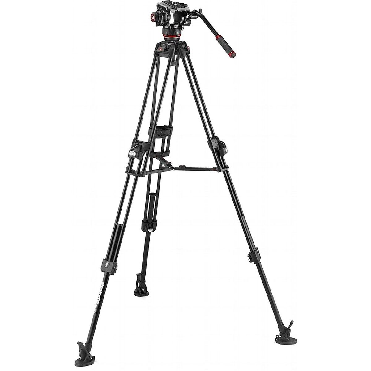 Manfrotto MVK504XTWINFA Fluid-Videokopf 504X mit Stativ 645 Fast Twin Alu