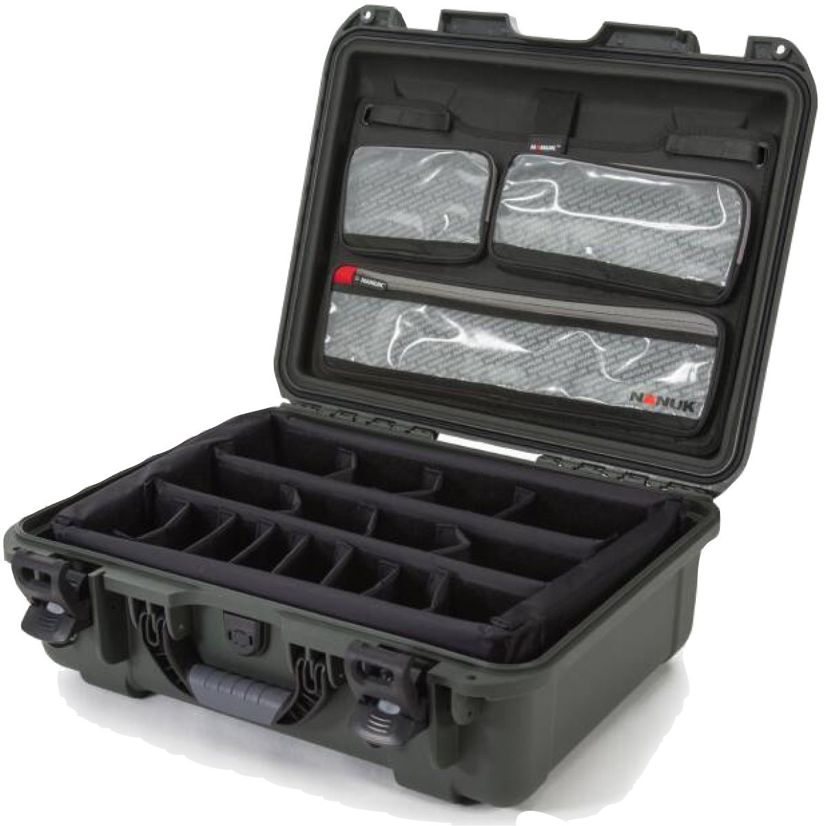 Nanuk Koffer 930 Trennwände + Organizer Oliv