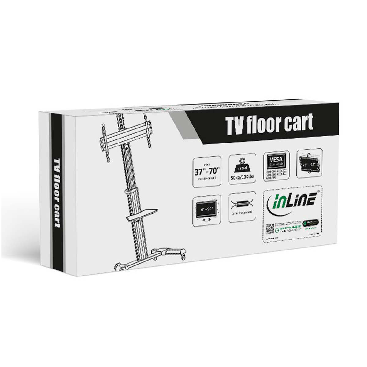 InLine TV-Wagen für LED-TV 37-70 Zoll 94-178cm