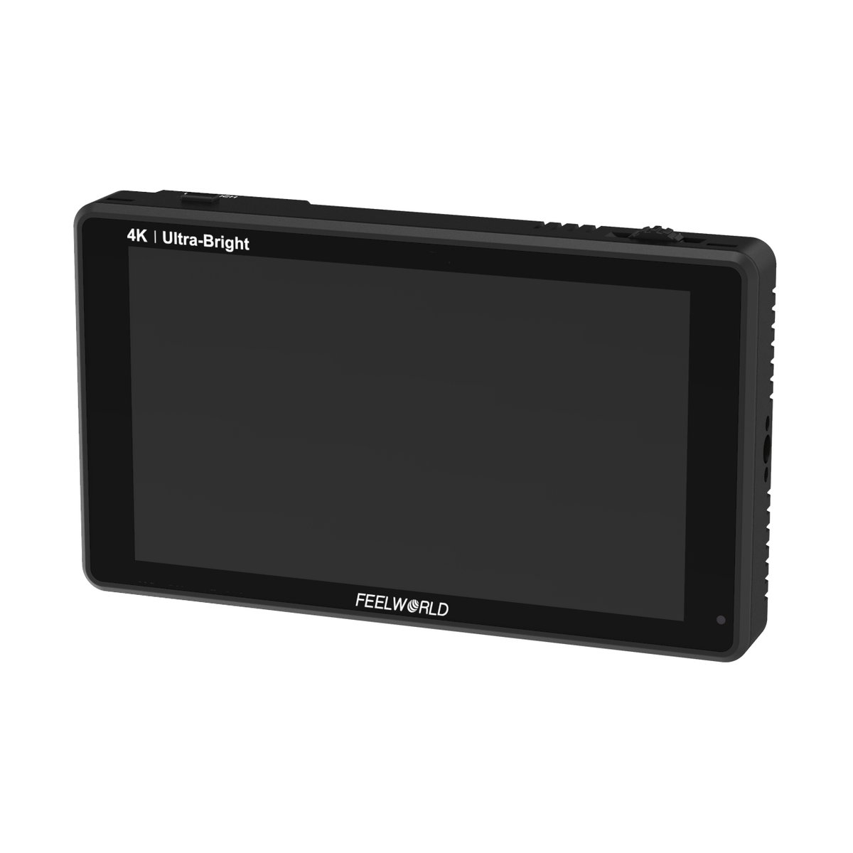 Feelworld 6" 4K LUT6S SDI Ultra Bright Monitor - Frontansicht des schwarzen Feelworld Monitors mit '4K | Ultra-Bright' auf dem Display.