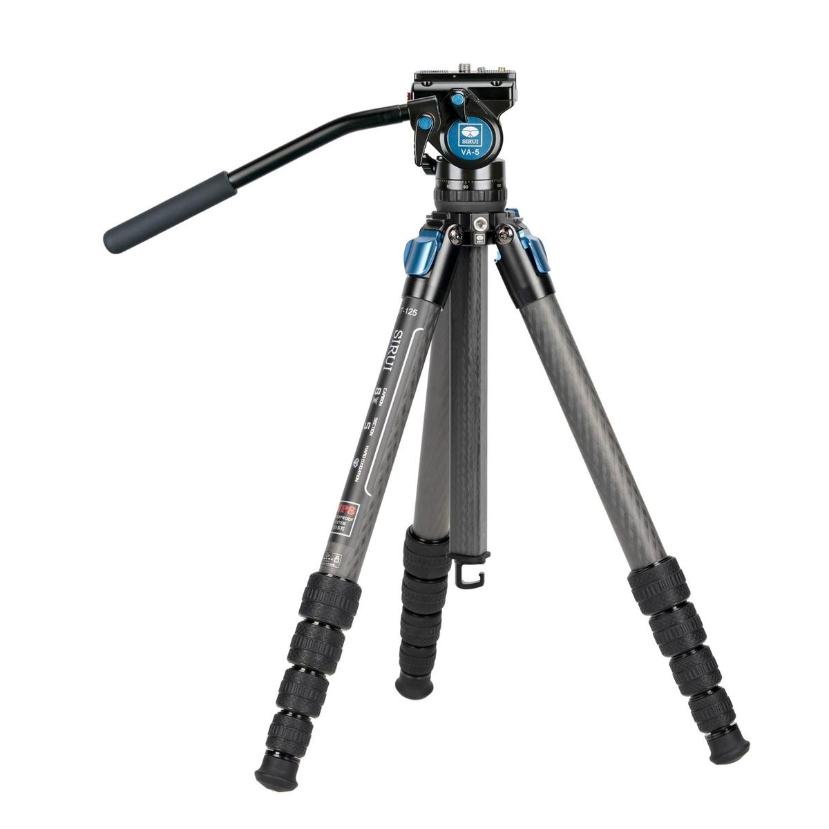 SIRUI ST-125 Superb Travel Dreibeinstativ Carbon 158 cm mit Videokopf VA-5 - wasserdicht ST-Serie