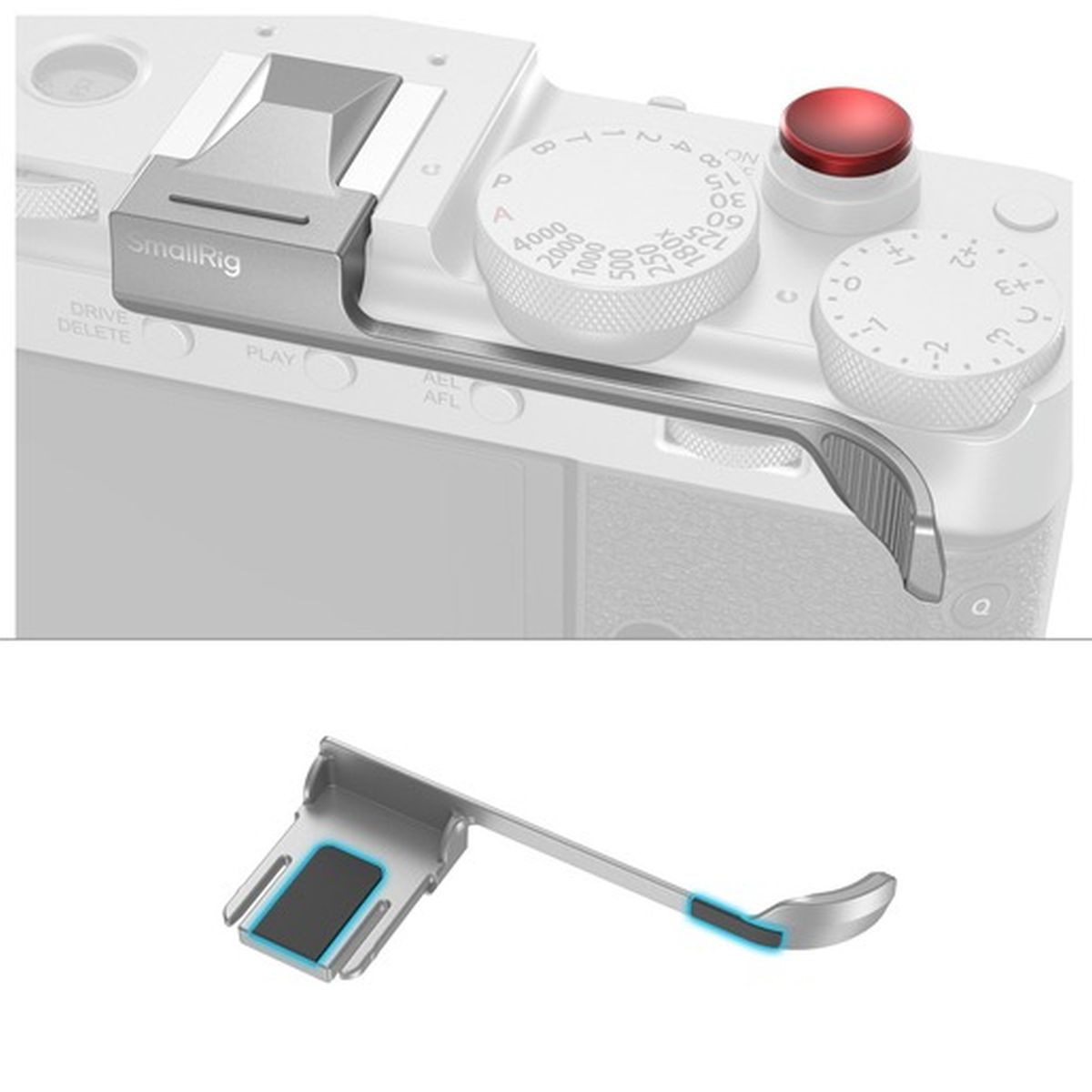 SmallRig 5451 Thumb Grip für Fujifilm X-E 5 Silber