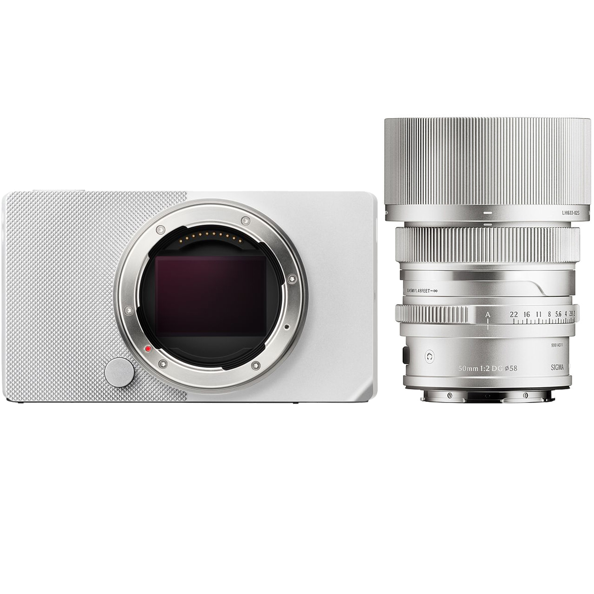 Sigma BF Silber mit Sigma 50 mm 1:2,0 L-Mount Silber