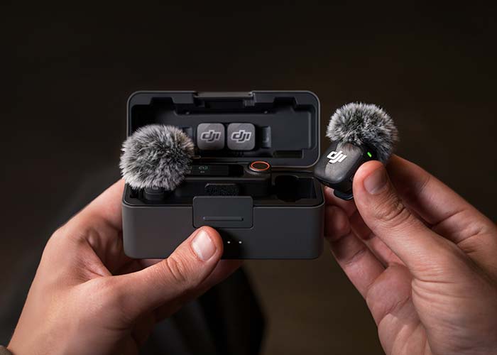 DJI Mic 3 Ladecase mit zwei Sendern und Windschutz