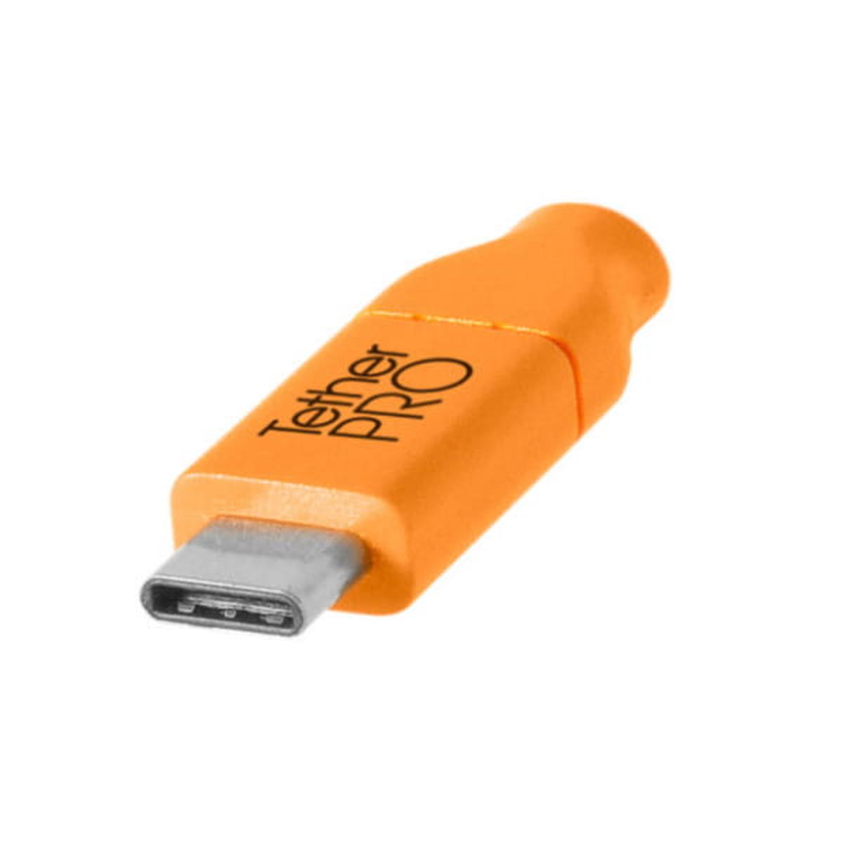 Tether Tools TetherPro USB-Datenkabel USB-C an USB 2.0 Micro-B5 - 4,6 m, gerade (Orange)