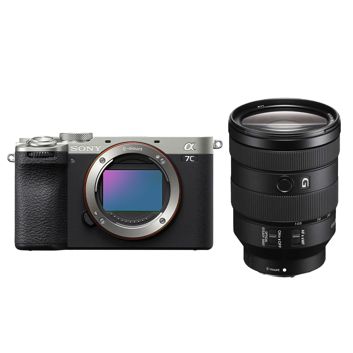 Sony Alpha 7C II Silber + Sony 24-105 mm 1:4,0 G OSS FE