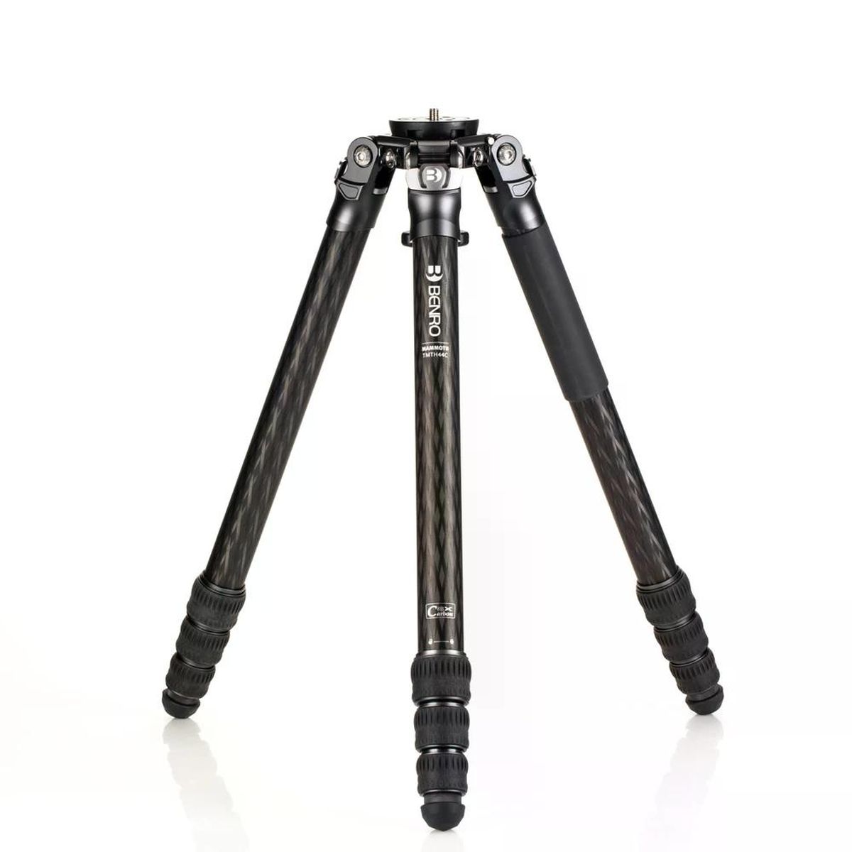 Benro Mammoth TMTH44C Carbon-Stativ 4 Segmente 160cm Gesamtaufnahme Beine halb ausgeklappt 