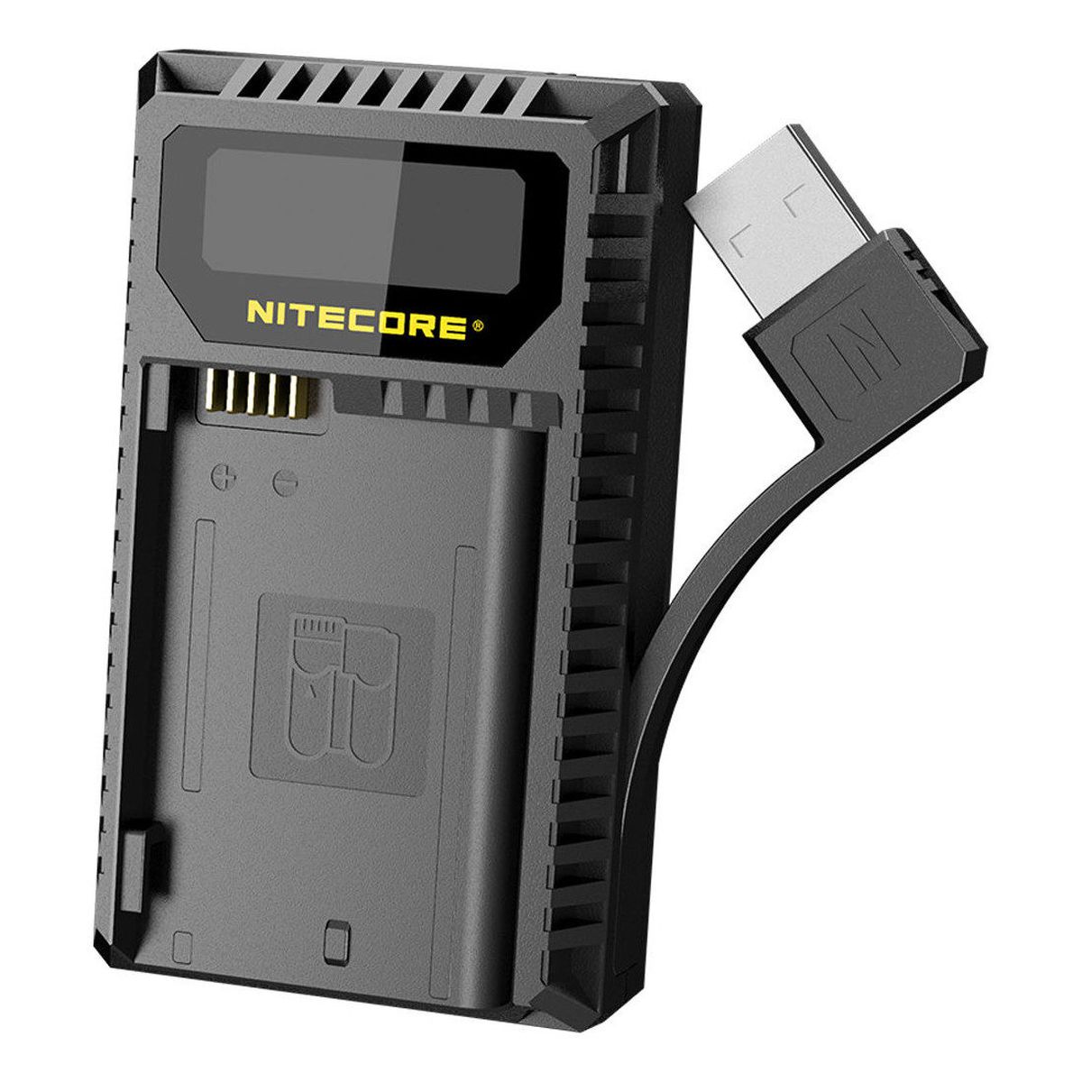 Nitecore UNK2 Kompaktes Doppelladegerät für Nikon EN-EL15 + USB