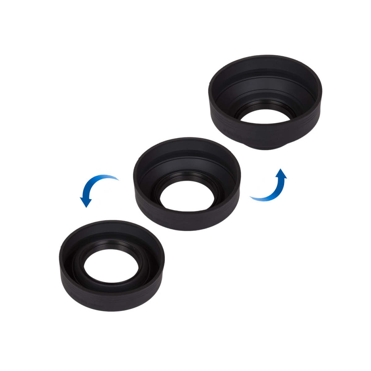 Caruba Gummi Gegenlichtblende 3-in-1 62mm