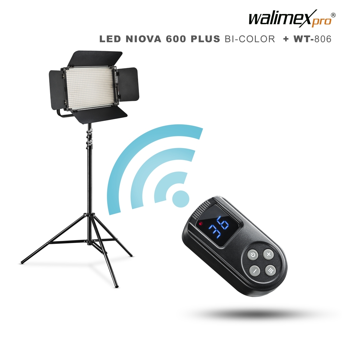 Walimex Pro LED Niova 600 Plus Bicolor + WT-806