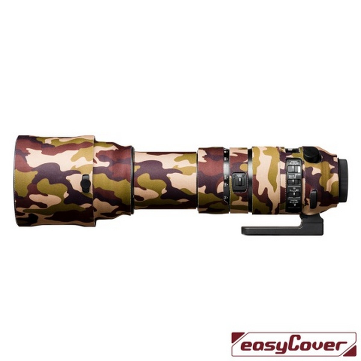 Easycover Lens Oak Objektivschutz für Sigma 150-600 mm 1:5-6,3 DG OS HSM Sport Braun Camouflage