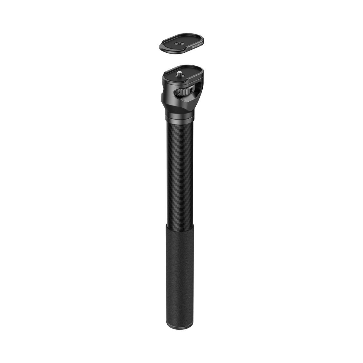 SmallRig 4378 Extension Arm für DJI Stabilizer - Frontansicht einer Carbon-Verlängerungsstange mit abnehmbarer Schnellwechselplatte