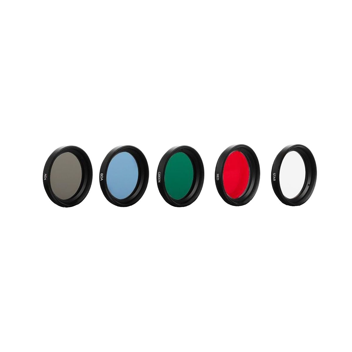 Lomo MC-A Glass Lens Filter Frontalansicht aller Filter im Set