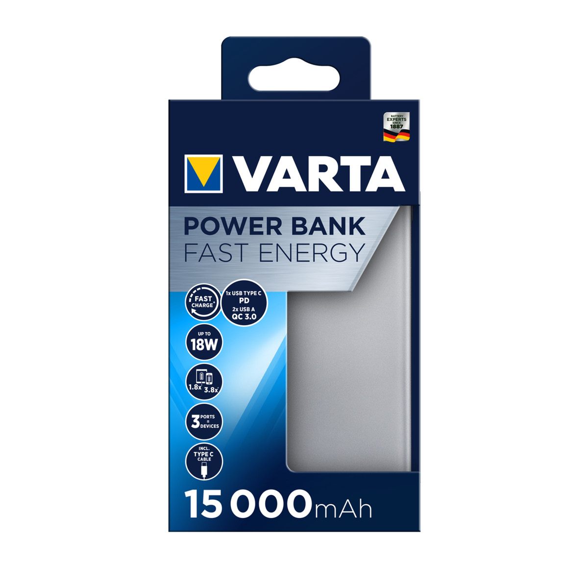 Varta Powerbank Fast Energy 15000 mAh