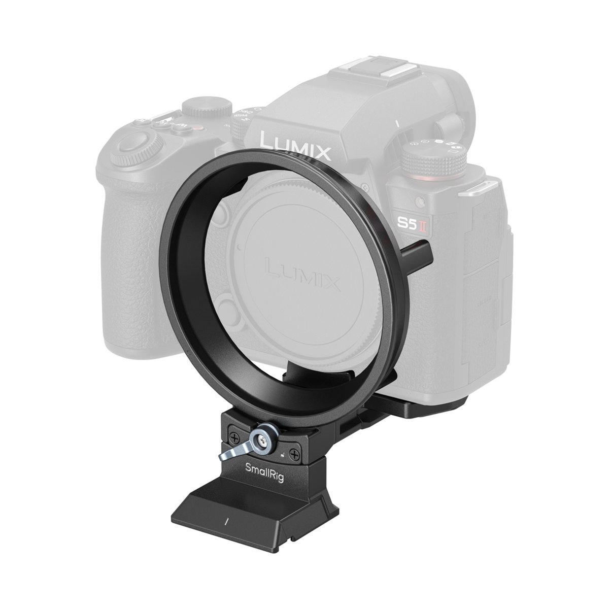 SmallRig 4702 Rotatable Horizontal-to- Ver.Mount Plate Kit f.Lumix S5II/X/G9 II - Anwendungsbeispiel: SmallRig Objektivadapter-Halterung am Lumix S5 II Kameragehäuse. SmallRig 4702 Rotatable Horizontal-to- Ver.Mount Plate Kit f.Lumix S5II/X/G9 II - Anwendungsbeispiel: SmallRig Objektivadapter-Halterung am Lumix S5 II Kameragehäuse.