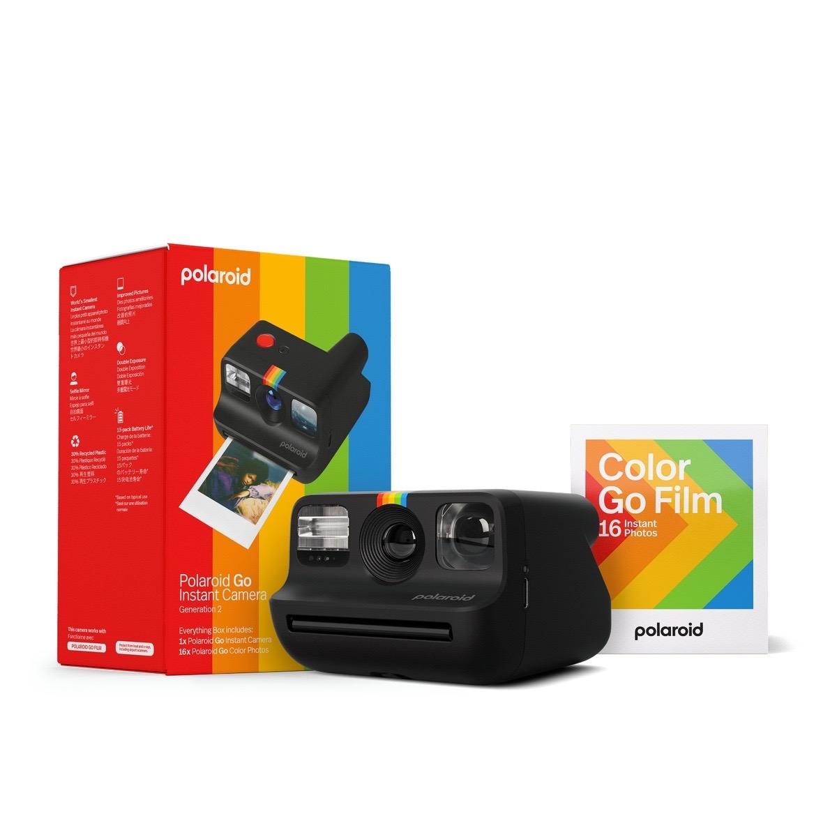 Polaroid Everything Box Go Gen2 Sofortbildkamera schwarz + Go-Film