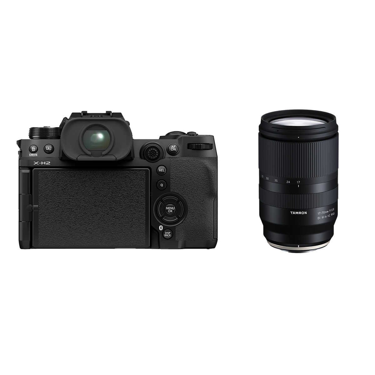 Fujifilm X-H2 Schwarz Kit mit Tamron 17-70 mm F2,8 DI III-A VC RXD Fuji X Systemkamera