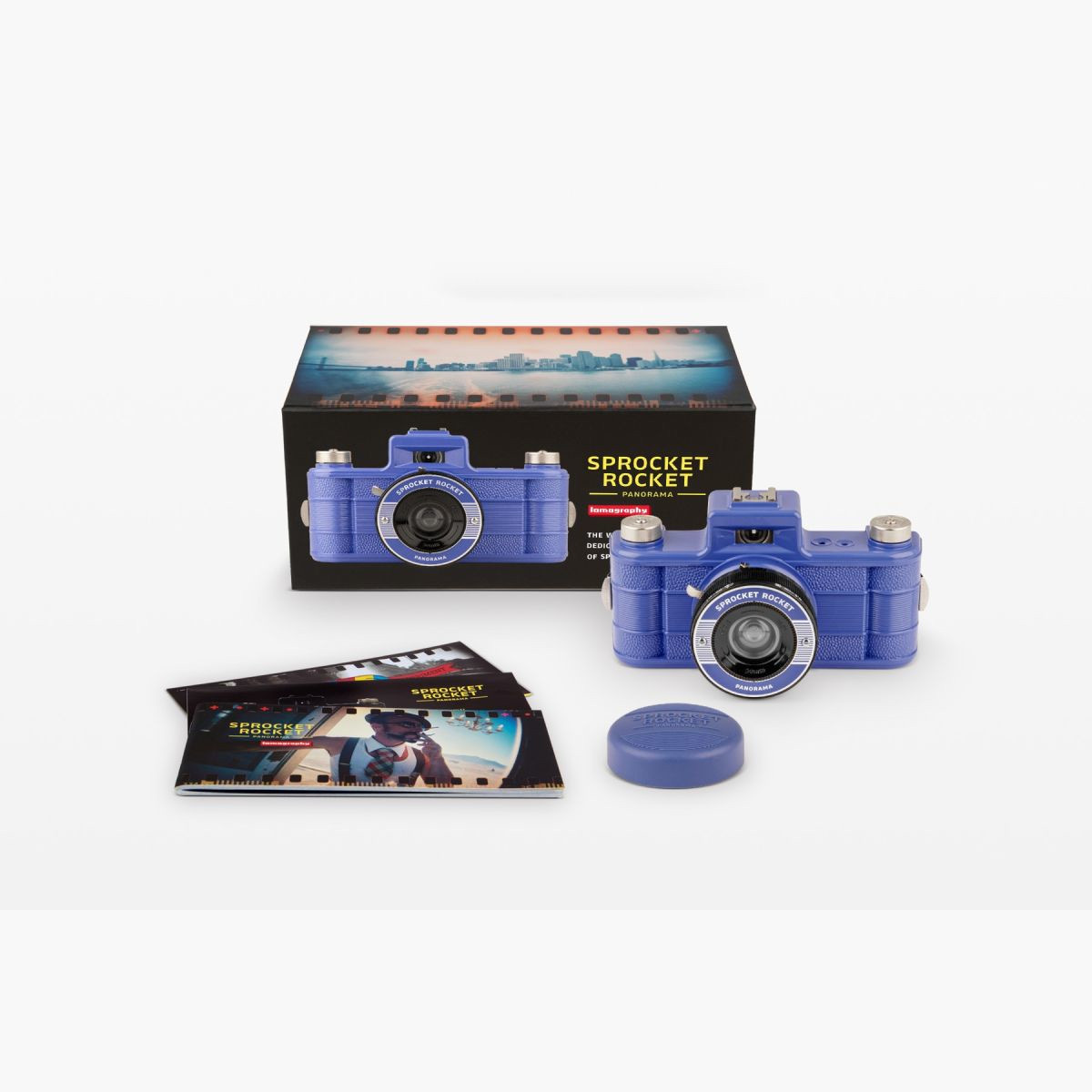 Lomography Sprocket Rocket 35 mm Panorama Kamera Baja Blue