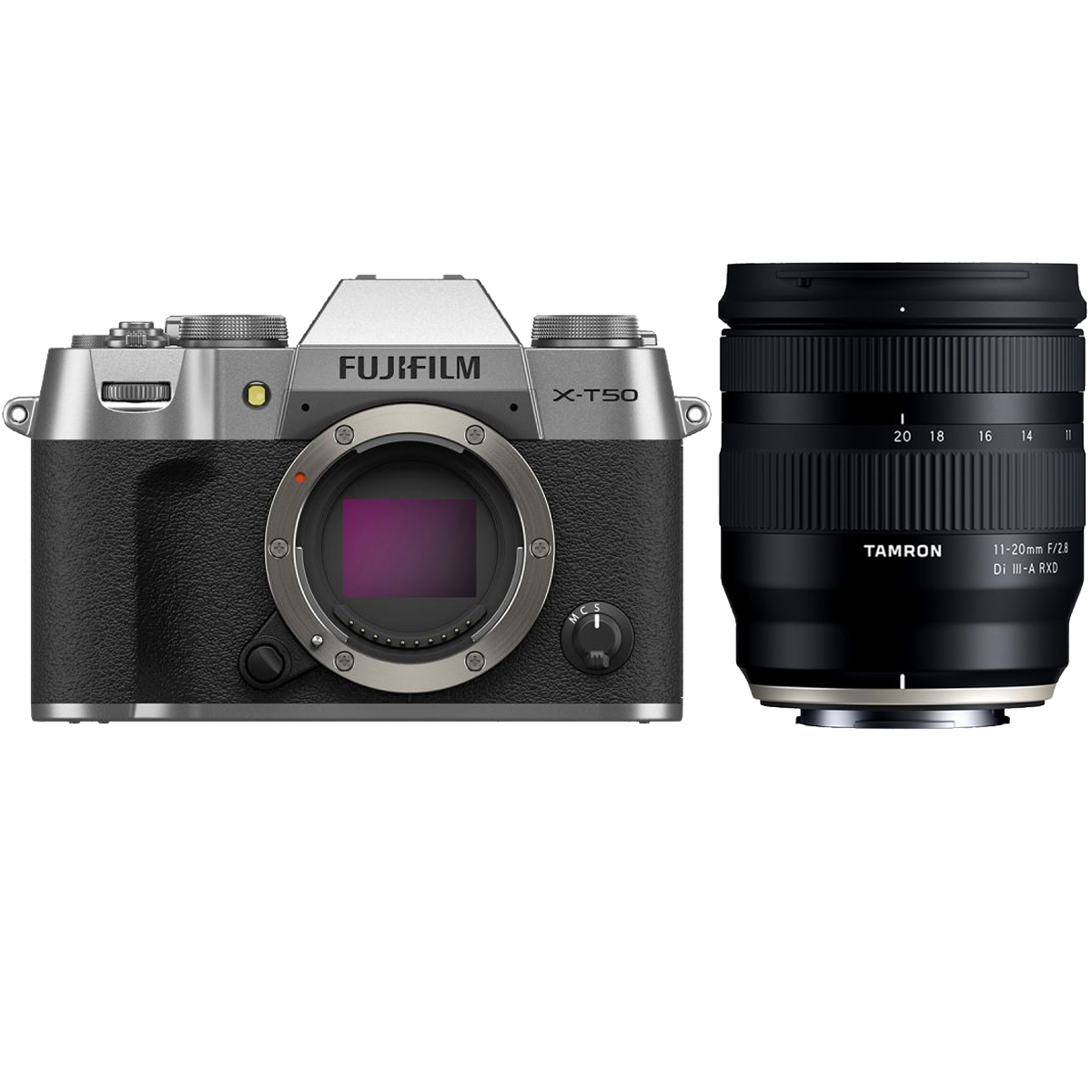 Fujifilm X-T50 Silber + Tamron 11-20 mm 1:2,8 Di III-A RXD Fuji X